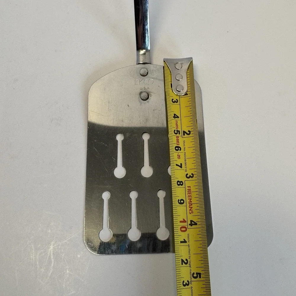 Vintage EKCO USA Keyhole Slotted Spatula 12